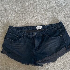 O’Neill surf Black Dark Denim Cutoff Shorts juniors 9